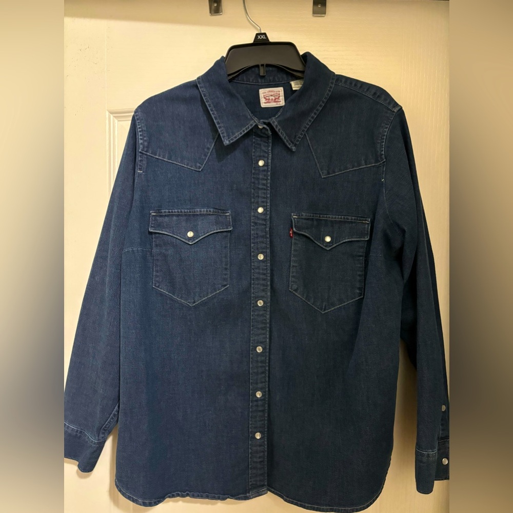 Levi's Dark Blue Denim Western Shirt